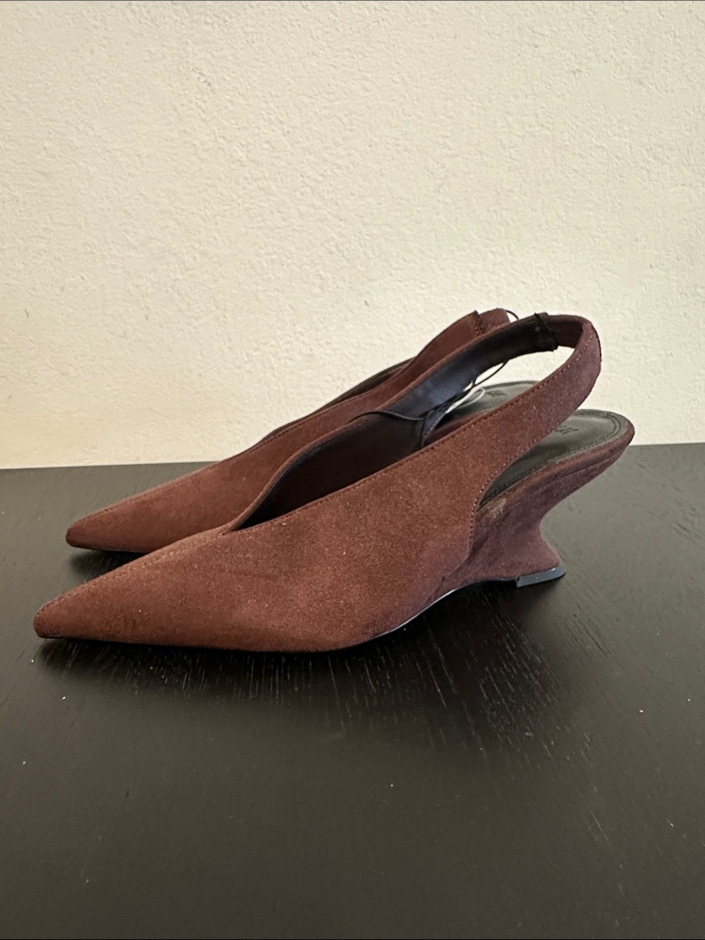 H&M Pointed Slingback Heels in Brown Size 7